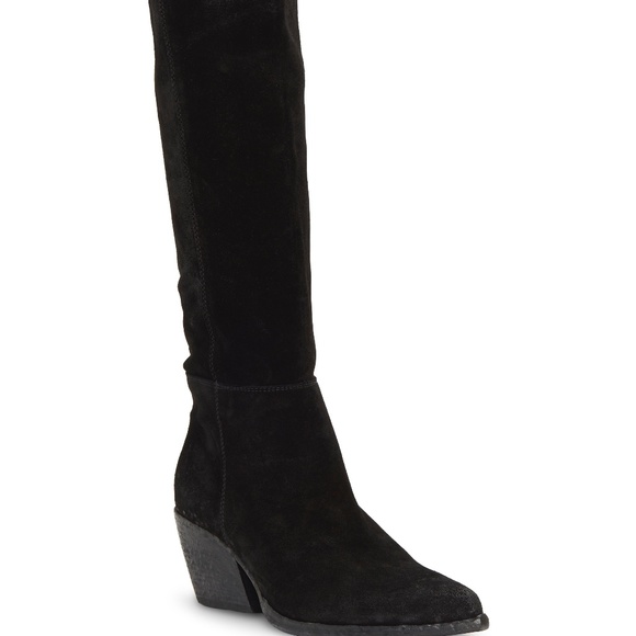 VINCE CAMUTO Black Stretch Microsuede Boots - Brand new in the box!! Size 7 - Picture 8 of 10